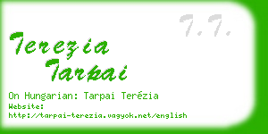 terezia tarpai business card